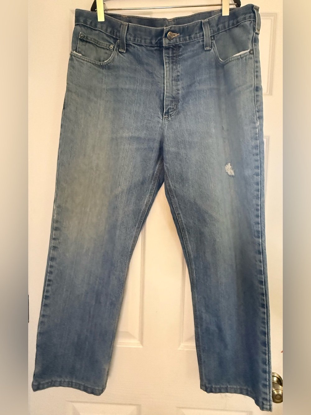 Carhartt Jeans Mens 38x30 Traditional Fit Distressed Worn Worker Grunge Utility